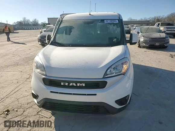 2019 Ram ProMaster City Cargo Tradesman SLT with VIN ZFBHRFBB7K6M23591, listed as a Copart auction lot 42138905 with 186,133 mi miles and Salvage title. Bid and sale history available at DreamBid. Image 14.