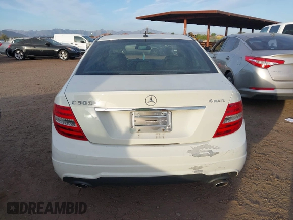 2012 Mercedes-Benz C-Class C 300 Sport with VIN WDDGF8BBXCA696736, listed as a IAAI auction lot 42067917 with 1 mi miles. Bid and sale history available at carsss.com. Image 16.