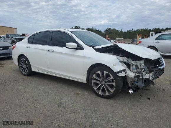 2015 Honda Accord Sedan Sport with VIN 1HGCR2F57FA243763, listed as a Copart auction lot 43008055 with 0 mi miles and Salvage Title. Bid and sale history available at carsss.com. Image 4.