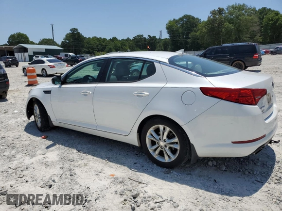 2013 Kia Optima EX with VIN 5XXGN4A71DG238043, listed as a Copart auction lot 62005815 with 118,519 mi miles and Salvage title. Bid and sale history available at DreamBid. Image 2.