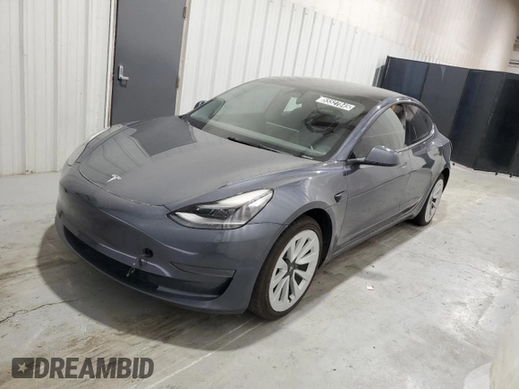 2022 Tesla Model 3 with VIN 5YJ3E1EA7NF289487, listed as a Copart auction lot 55527845 with 151,403 mi miles and Clean Title. Bid and sale history available at DreamBid. Image 1.