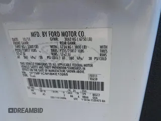 2011 Ford F-150 XL с VIN 1FTMF1CM1BKE13265, выставлен на аукционе IAAI как лот 41973290 с пробегом 246 958 миль миль и . История ставок и продаж доступна на DreamBid. Изображение 9.