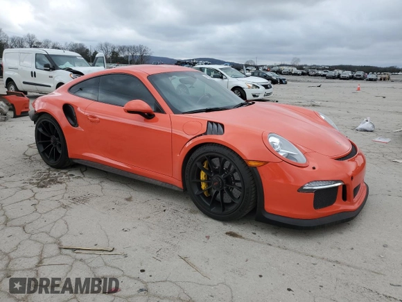 2016 Porsche 911 GT3 RS with VIN WP0AF2A92GS193245, listed as a Copart auction lot 44306855 with 19,949 mi miles and Salvage Title. Bid and sale history available at carsss.com. Image 4.