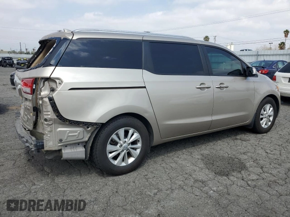2016 Kia Sedona LX with VIN KNDMB5C10G6216306, listed as a Copart auction lot 50945055 with 73,754 mi miles and Salvage Title. Bid and sale history available at carsss.com. Image 3.