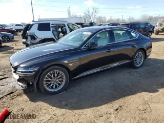 2021 Genesis G80 2.5T with VIN KMTGB4SC7MU046691, listed as a Copart auction lot 52356225 with 24,503 mi miles and Clean Title. Bid and sale history available at carsss.com. Image 1.