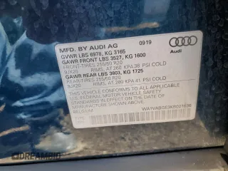 2019 Audi e-tron Prestige with VIN WA1VABGE3KB021636, listed as a Copart auction lot 54735895 with 72,774 mi miles and Salvage Title. Bid and sale history available at DreamBid. Image 13.