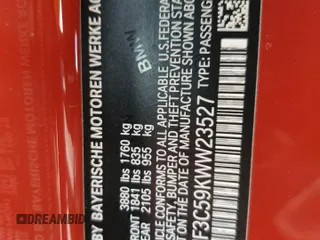 2019 BMW Z4 sDrive30i z VIN WBAHF3C59KWW23527, wystawiony jako Copart lot #55836075 z przebiegiem Nie podano mil oraz Szkoda całkowita • Salvage title. Historia ofert i sprzedaży dostępna na DreamBid. Obrazek 12.