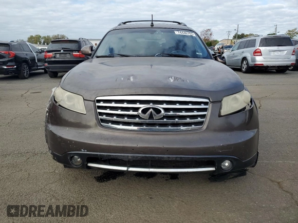 2007 Infiniti FX35 with VIN JNRAS08W47X208620, listed as a Copart auction lot 74446784 with 203,251 mi miles and Salvage Title. Bid and sale history available at carsss.com. Image 5.
