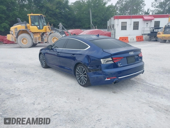 2018 Audi A5 Sportback Premium Plus with VIN WAUBNCF51JA010348, listed as a IAAI auction lot 42158517 with 78,731 mi miles and . Bid and sale history available at DreamBid. Image 3.
