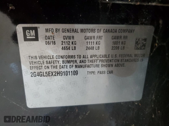 2017 Buick Regal Sport Touring z VIN 2G4GL5EX2H9101109, wystawiony jako Copart lot #48674845 z przebiegiem 107 953 mil mil oraz Czysty tytuł • Clean title. Historia ofert i sprzedaży dostępna na DreamBid. Obrazek 12.