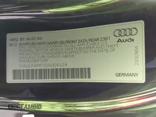 2013 Audi A5 Premium Plus z VIN WAULFAFR1DA004529, wystawiony jako IAAI lot #42345041 z przebiegiem 96 393 mil mil oraz . Historia ofert i sprzedaży dostępna na DreamBid. Obrazek 9.