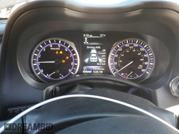 2017 Infiniti Q50 Red Sport 400 with VIN JN1FV7APXHM850287, listed as a Copart auction lot 47185255 with 72,703 mi miles and Salvage title. Bid and sale history available at DreamBid. Image 9.