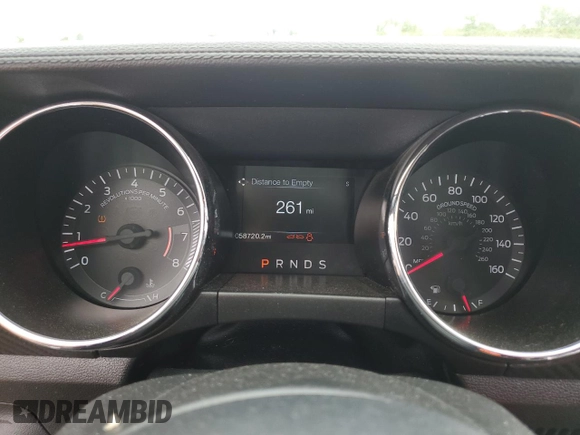 2017 Ford Mustang V6 with VIN 1FATP8EMXH5302662, listed as a Copart auction lot 59054385 with 58,720 mi miles and Salvage title. Bid and sale history available at DreamBid. Image 9.