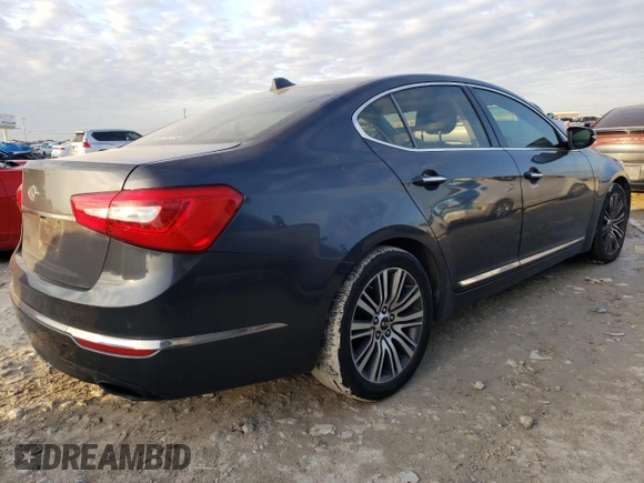 2015 Kia Cadenza Premium with VIN KNALN4D70F5195233, listed as a Copart auction lot 45352575 with 152,238 mi miles and Clean Title. Bid and sale history available at carsss.com. Image 3.