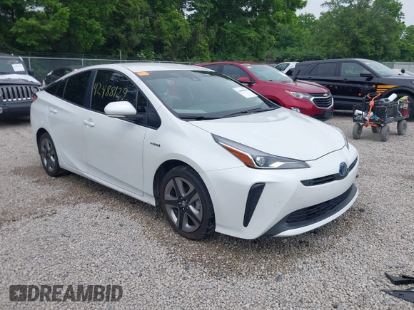 2021 Toyota Prius L Eco with VIN JTDKAMFU6M3137679, listed as a IAAI auction lot 42488129 with 52,414 mi miles and . Bid and sale history available at DreamBid. Image 1.