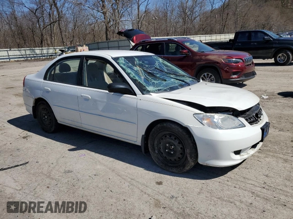 2004 Honda Civic LX with VIN 2HGES16514H613997, listed as a Copart auction lot 50760215 with 32,398 mi miles and Salvage Title. Bid and sale history available at DreamBid. Image 4.