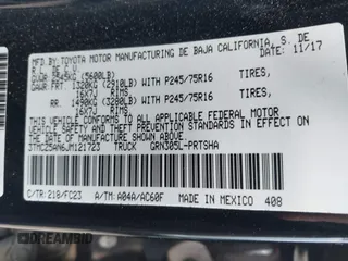2018 Toyota Tacoma SR with VIN 3TMCZ5AN6JM121723, listed as a IAAI auction lot 41396387 with 78,594 mi miles. Bid and sale history available at carsss.com. Image 9.