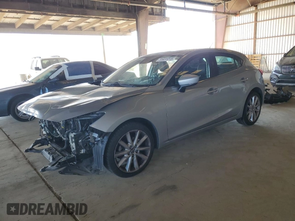 2017 Mazda 3 Touring with VIN 3MZBN1L79HM113024, listed as a Copart auction lot 55831015 with 102,267 mi miles and Salvage title. Bid and sale history available at DreamBid. Image 1.