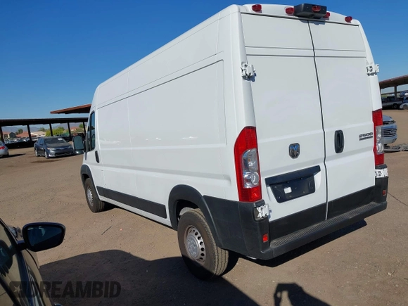 2024 Ram ProMaster Cargo Tradesman with VIN 3C6LRVDG6RE128925, listed as a IAAI auction lot 42099945 with 10,474 mi miles and . Bid and sale history available at DreamBid. Image 3.