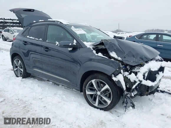 2019 Hyundai Kona Limited with VIN KM8K3CA5XKU382654, listed as a IAAI auction lot 41548709 with 82,089 mi miles. Bid and sale history available at carsss.com. Image 1.
