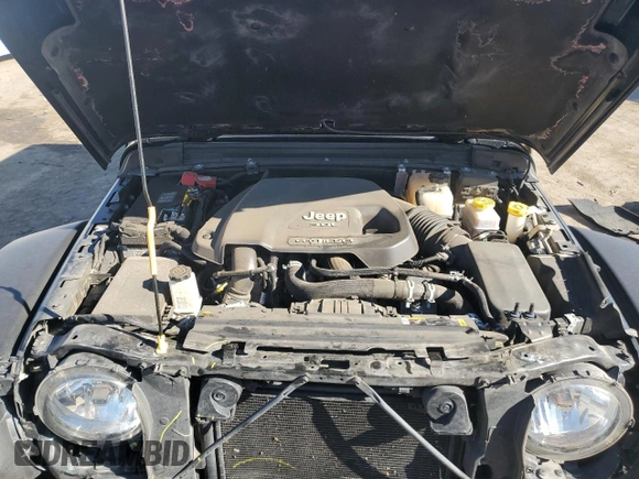 2022 Jeep Wrangler Unlimited Rubicon with VIN 1C4JJXFM6NW175930, listed as a Copart auction lot 80345034 with 27,265 mi miles and Salvage title. Bid and sale history available at DreamBid. Image 13.