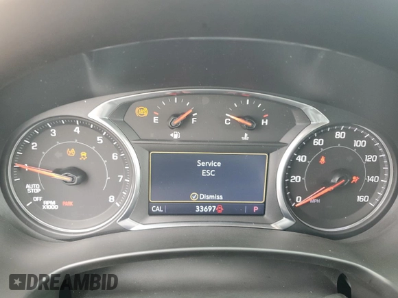 2020 GMC Terrain SLT with VIN 3GKALPEV4LL308244, listed as a Copart auction lot 44169165 with 33,697 mi miles and Salvage title. Bid and sale history available at DreamBid. Image 9.
