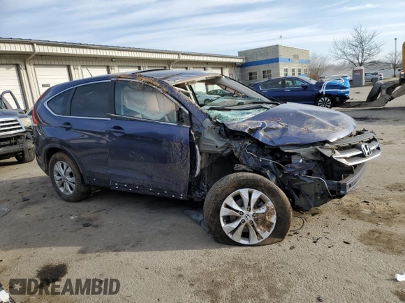 2013 Honda CR-V EX with VIN 2HKRM4H56DH619651, listed as a Copart auction lot 49031485 with 96,185 mi miles and Salvage Title. Bid and sale history available at DreamBid. Image 4.