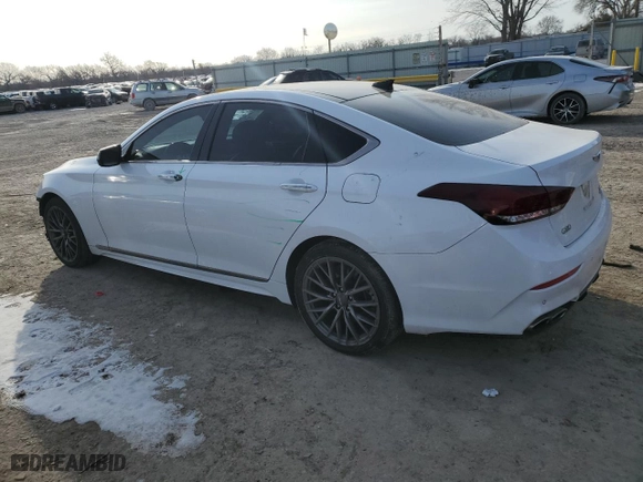 2018 Genesis G80 3.3T Sport with VIN KMHGN4JB1JU233446, listed as a Copart auction lot 44555625 with 89,291 mi miles and Salvage Title. Bid and sale history available at carsss.com. Image 2.