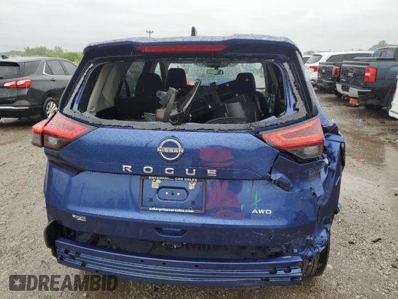 2023 Nissan Rogue S with VIN 5N1BT3ABXPC804814, listed as a Copart auction lot 57279825 with 46,926 mi miles and Salvage title. Bid and sale history available at DreamBid. Image 6.