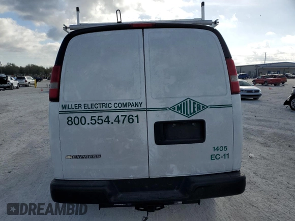 2023 Chevrolet Express Cargo with VIN 1GCWGAFP2P1212130, listed as a Copart auction lot 45228605 with Not provided miles and Non repairable. Bid and sale history available at DreamBid. Image 6.