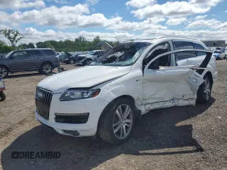 2015 Audi Q7 Premium Plus with VIN WA1LGAFE6FD029046, listed as a Copart auction lot 57629135 with 116,962 mi miles and Salvage title. Bid and sale history available at DreamBid. Image 1.