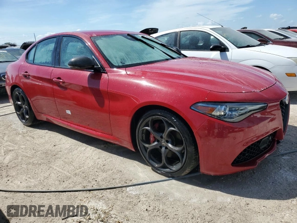 2019 Alfa Romeo Giulia Sport with VIN ZARFAMAN2K7605257, listed as a Copart auction lot 75080484 with 0 mi miles and Non Repairable. Bid and sale history available at carsss.com. Image 4.