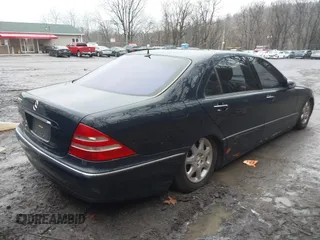 2001 Mercedes-Benz S-Class with VIN WDBNG75J31A212574, listed as a IAAI auction lot 41678906 with 109,716 mi miles. Bid and sale history available at carsss.com. Image 4.