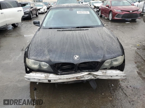 2004 BMW 3 Series 330Ci with VIN WBABD53414PD97160, listed as a Copart auction lot 44079735 with 121,002 mi miles and Salvage Title. Bid and sale history available at carsss.com. Image 5.
