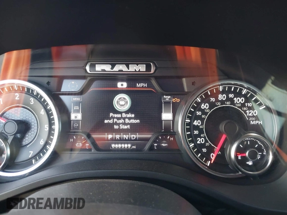 2022 Ram 1500 Big Horn with VIN 1C6RREMT1NN261444, listed as a IAAI auction lot 41811390 with 68,383 mi miles. Bid and sale history available at carsss.com. Image 7.