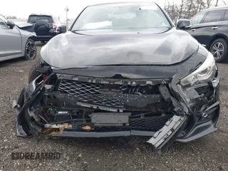 2018 Infiniti Q50 Red Sport 400 with VIN JN1FV7AR4JM481806, listed as a IAAI auction lot 40968949 with 80,924 mi miles and . Bid and sale history available at DreamBid. Image 6.