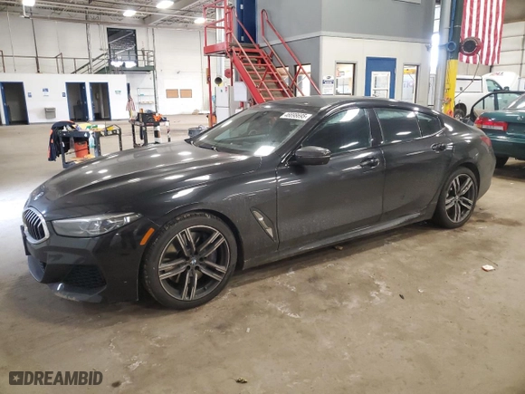 2022 BMW 8 Series 840i with VIN WBAGV4C02NCG99396, listed as a Copart auction lot 46698695 with 0 mi miles and Salvage Title. Bid and sale history available at carsss.com. Image 1.