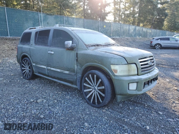 2004 Infiniti QX56 with VIN 5N3AA08C34N801615, listed as a Copart auction lot 42969515 with 0 mi miles and Salvage Title. Bid and sale history available at carsss.com. Image 4.