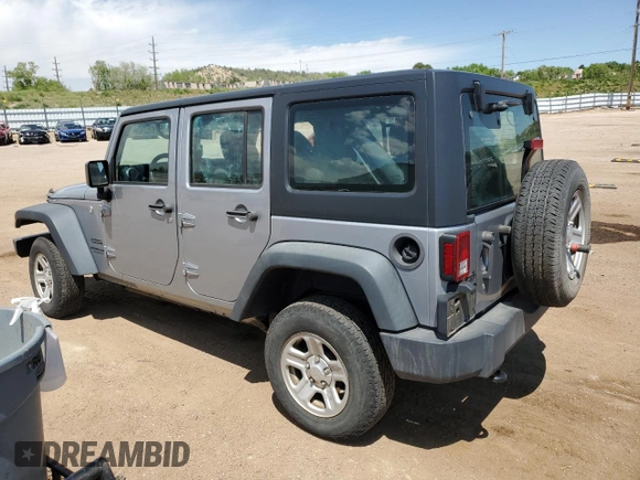 2016 Jeep Wrangler Unlimited Freedom with VIN 1C4BJWDG7GL117972, listed as a Copart auction lot 57996765 with 56,713 mi miles and Salvage title. Bid and sale history available at DreamBid. Image 2.