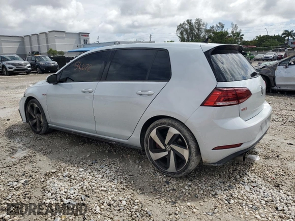 2019 Volkswagen Golf GTI S with VIN 3VW6T7AU8KM003186, listed as a Copart auction lot 53166134 with 54,672 mi miles and Non Repairable. Bid and sale history available at carsss.com. Image 2.