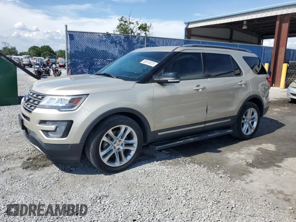 2017 Ford Explorer XLT with VIN 1FM5K7D89HGD36253, listed as a Copart auction lot 58910615 with 88,840 mi miles and Salvage title. Bid and sale history available at DreamBid. Image 1.