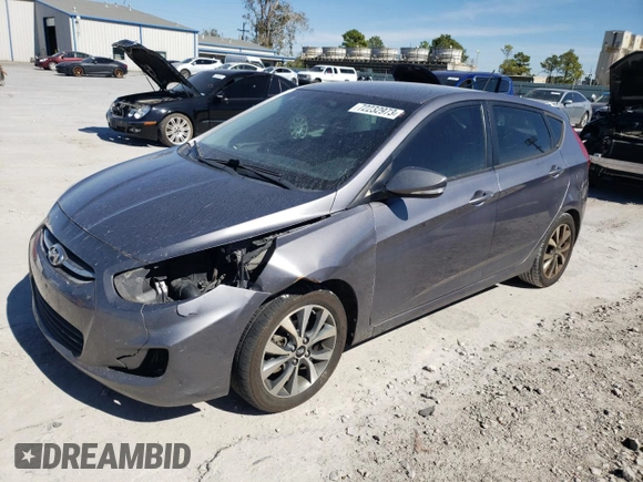 2015 Hyundai Accent Sport with VIN KMHCU5AE3FU233053, listed as a Copart auction lot 55346784 with 159,853 mi miles and Salvage Title. Bid and sale history available at carsss.com. Image 1.