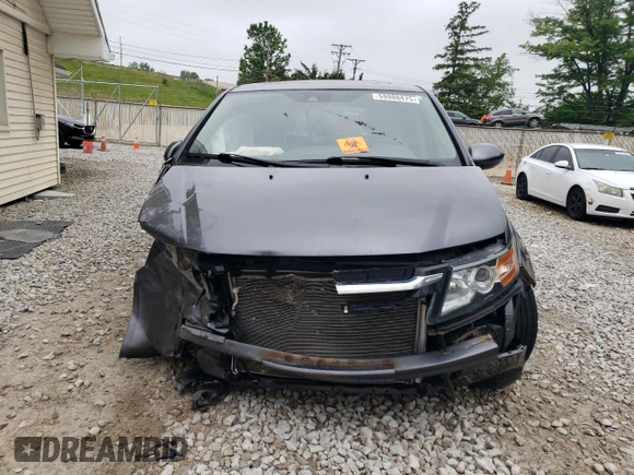 2014 Honda Odyssey EX-L with VIN 5FNRL5H69EB125480, listed as a Copart auction lot 59988475 with Not provided miles and Salvage title. Bid and sale history available at DreamBid. Image 5.