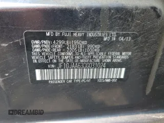 2013 Subaru Impreza с VIN JF1GJAA63DG031024, выставлен на аукционе Copart как лот 59329475 с пробегом 191 753 миль миль и Списание • Salvage title. История ставок и продаж доступна на DreamBid. Изображение 12.