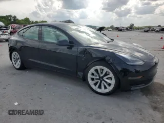 2021 Tesla Model 3 Long Range with VIN 5YJ3E1EB6MF980646, listed as a Copart auction lot 54137115 with 34,690 mi miles and Salvage Title. Bid and sale history available at carsss.com. Image 4.