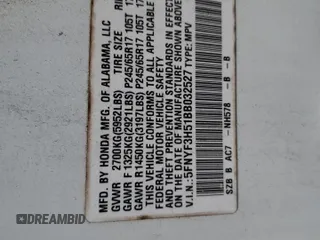2011 Honda Pilot EX-L z VIN 5FNYF3H51BB032527, wystawiony jako Copart lot #57422335 z przebiegiem 170 089 mil mil oraz Szkoda całkowita • Salvage title. Historia ofert i sprzedaży dostępna na DreamBid. Obrazek 13.