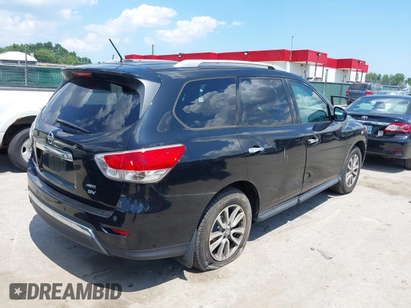2014 Nissan Pathfinder S with VIN 5N1AR2MM7EC616167, listed as a IAAI auction lot 42667792 with 180,816 mi miles and . Bid and sale history available at DreamBid. Image 4.