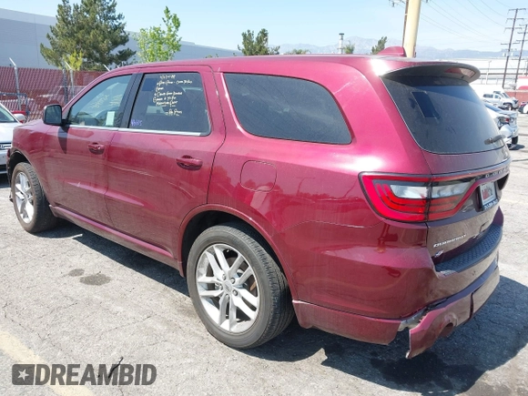 2022 Dodge Durango GT Plus with VIN 1C4RDJDG4NC218747, listed as a IAAI auction lot 41969277 with 46,615 mi miles and . Bid and sale history available at DreamBid. Image 3.