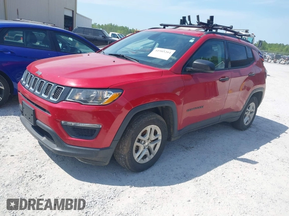 2018 Jeep Compass Sport with VIN 3C4NJCABXJT502717, listed as a IAAI auction lot 41985204 with 124,900 mi miles and . Bid and sale history available at DreamBid. Image 2.