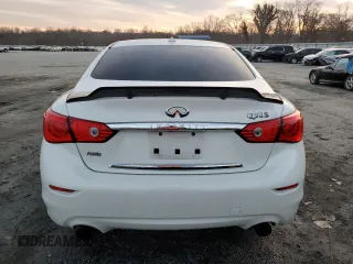 2017 Infiniti Q50 Red Sport 400 with VIN JN1FV7AR4HM870312, listed as a Copart auction lot 44147645 with 118,864 mi miles and Salvage Title. Bid and sale history available at carsss.com. Image 6.